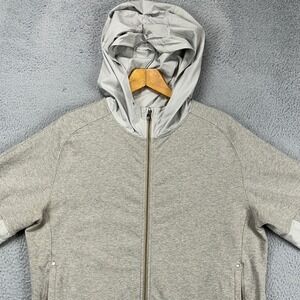 Lululemon Hoodie Jacket Mens 2XL‎ Grey Full Zip Long Sleeve Stretch Pockets Mens